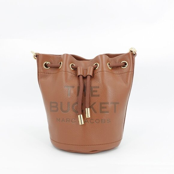 Marc Jacobs Women's The Bucket Leather Bucket Crossbody Bag Argan Oil Brown OS - Picture 6 of 16